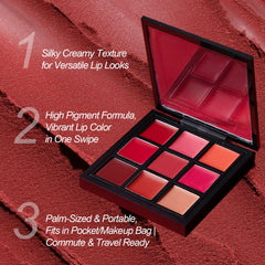 YEPYEPGO applying palette with a lip brush for precise, long-lasting colour
