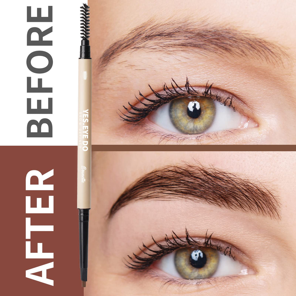 YES.EYE DO dual-ended spoolie and tip blend brows for polished finish