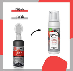Yes To Tomatoes ingredient label detail showing natural, paraben-free formulation benefits
