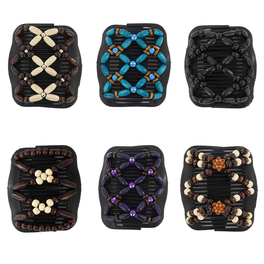 Yeshan pack of six beaded side combs showcasing styles and benefit of variety