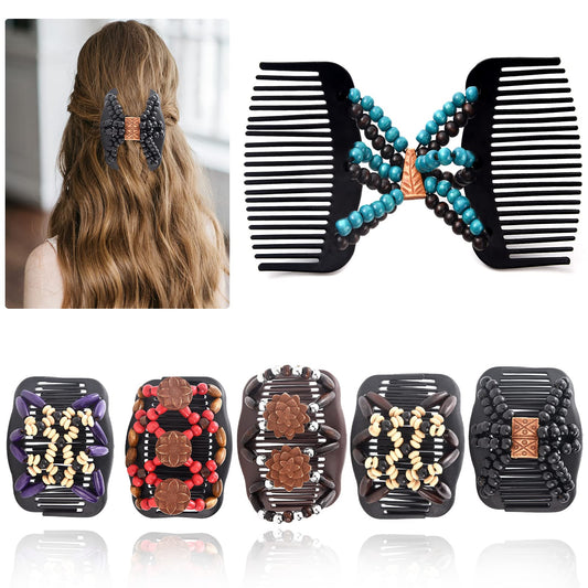 Yeshan front pack view showing six bead-styled combs for versatile styling