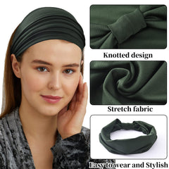 Yeshan headband in use during yoga keeping hair tidy and wicking sweat for focused practice