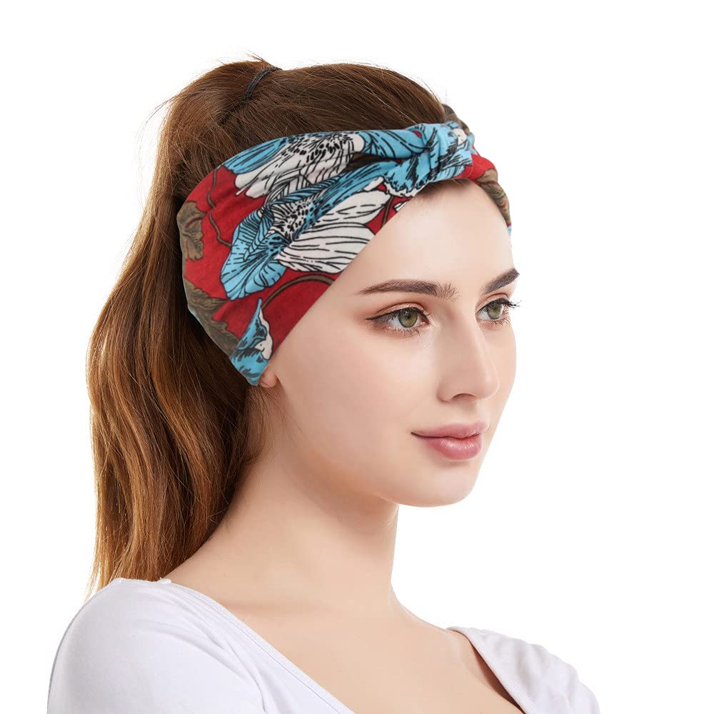 Yeshan headband in hand for size comparison showing stretch and fit range