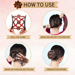 Yeshan used to create a neat bun demonstrating quick styling benefit