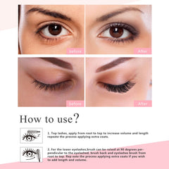 YEUGSCKA before and after lashes demonstrating fuller effect