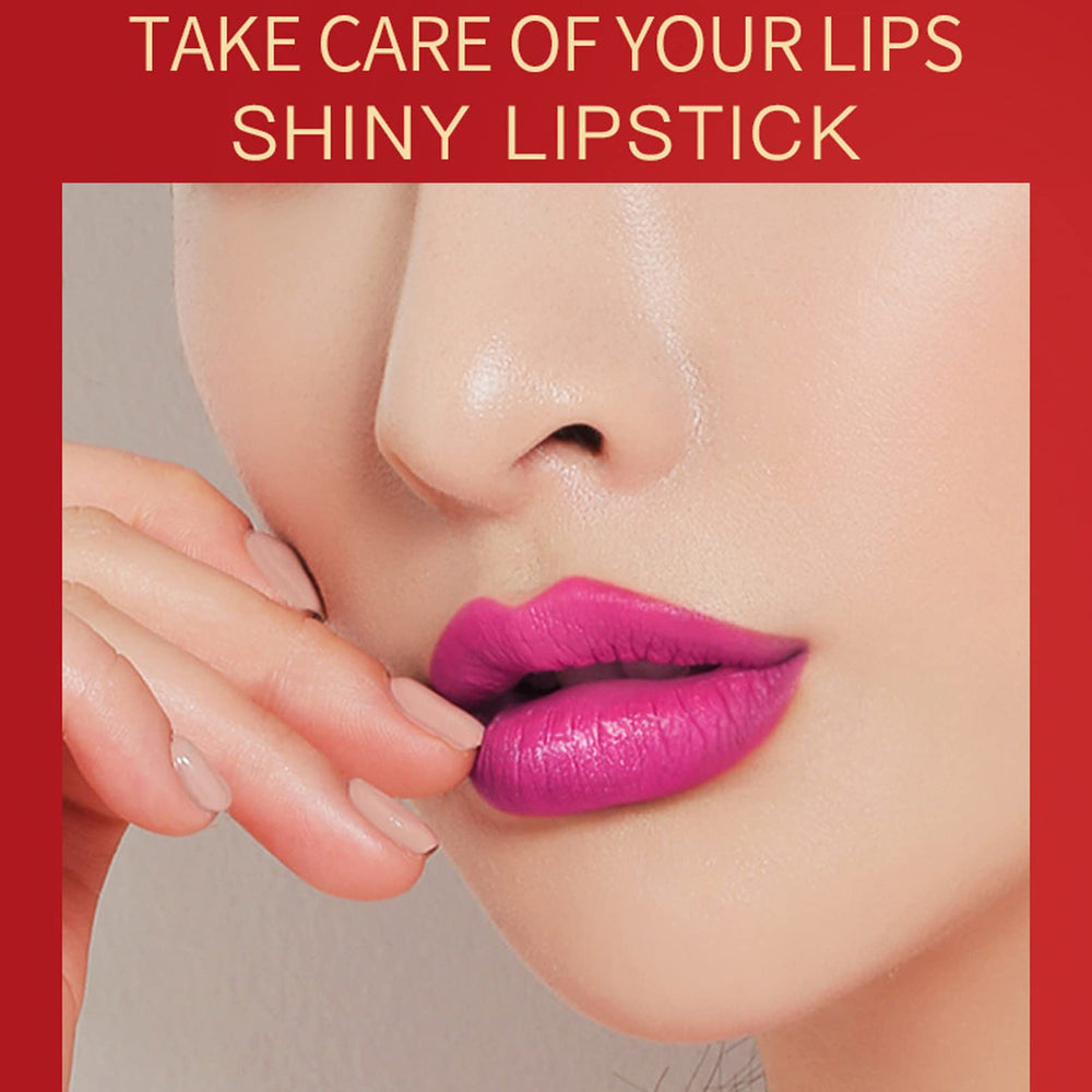 Yeweian blue lipstick applied on lips demonstrating pink transformation benefit