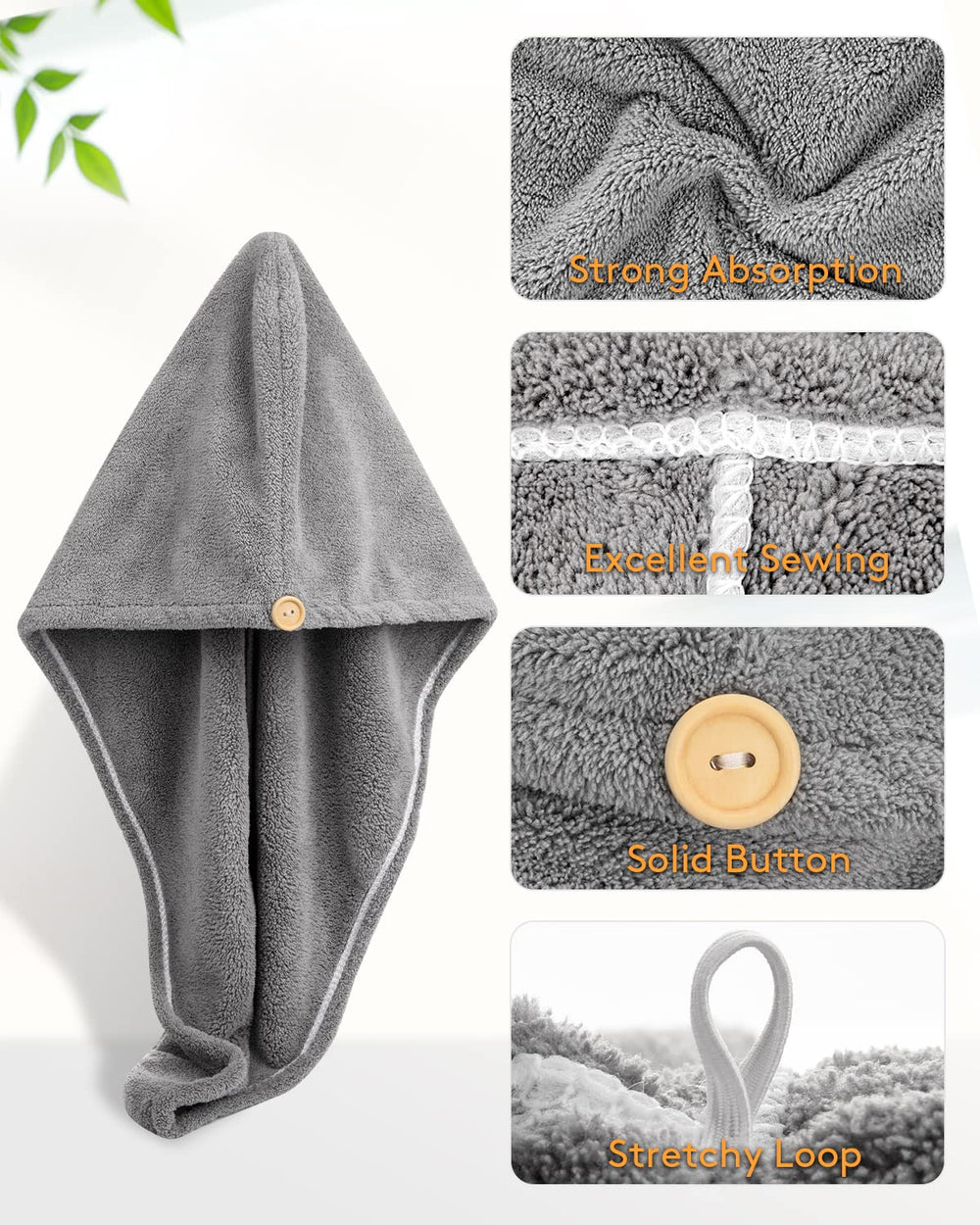 YFONG button and loop detail showing secure fit and no slipping benefit