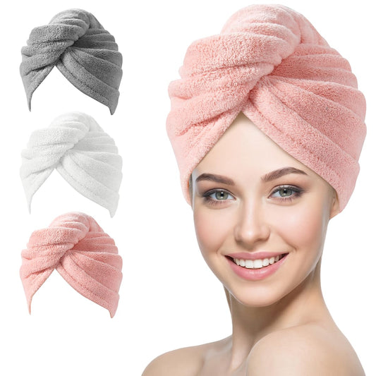 YFONG three-towel set front view showing colors and neat packaging, convenience