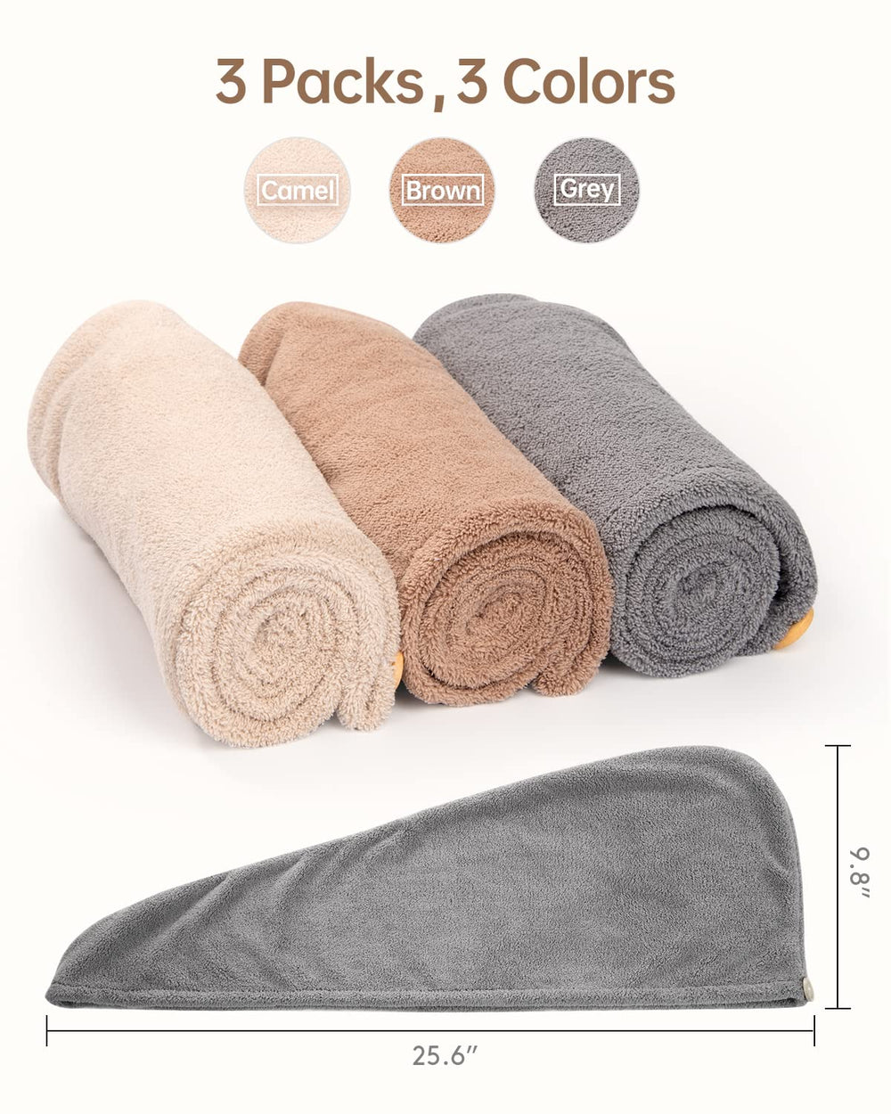 YFONG towel next to hand for size comparison showing full coverage benefit