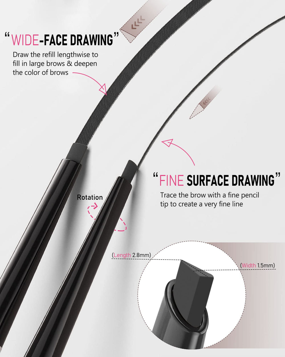 YFulfill texture swatch demonstrating smooth black pigment and natural finish