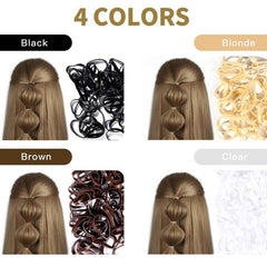 YGDZ clear hair ties organized by color offering quick selection benefit