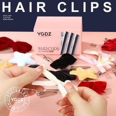 YGDZ clips decorated with ribbon demonstrating easy bow making