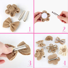YGDZ bow attached to clip illustrating easy DIY customization for accessories