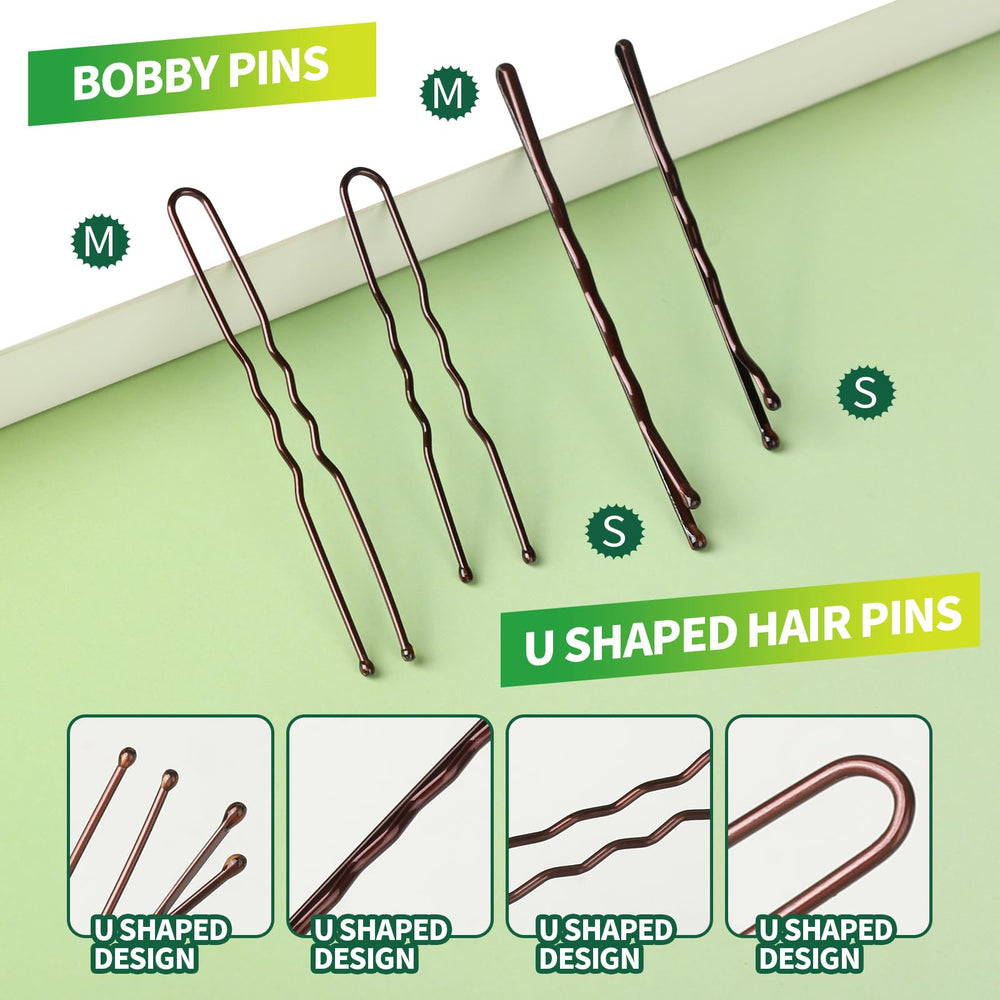 YGDZ assortment of clear elastics and brown hair ties for secure styling