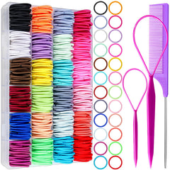 YGDZ clear box front packaging shows organized colorful elastics and neat storage benefit