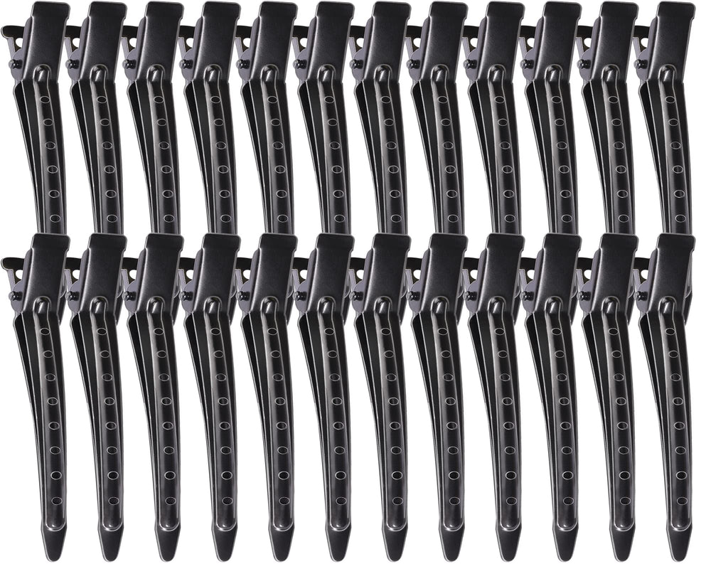 YGDZ front view of 30 black clips showing pack and elegant finish benefit secure storage