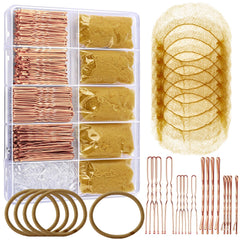 YGDZ front packaging showing full light brown dance hair accessory set and quick grab convenience