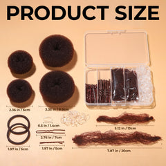 YGDZ brown hair donut close-up showing firm texture for lasting volume
