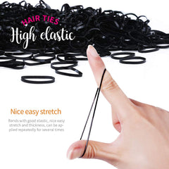 YGDZ mixed clear and black bands piled, easy to pick matching colors
