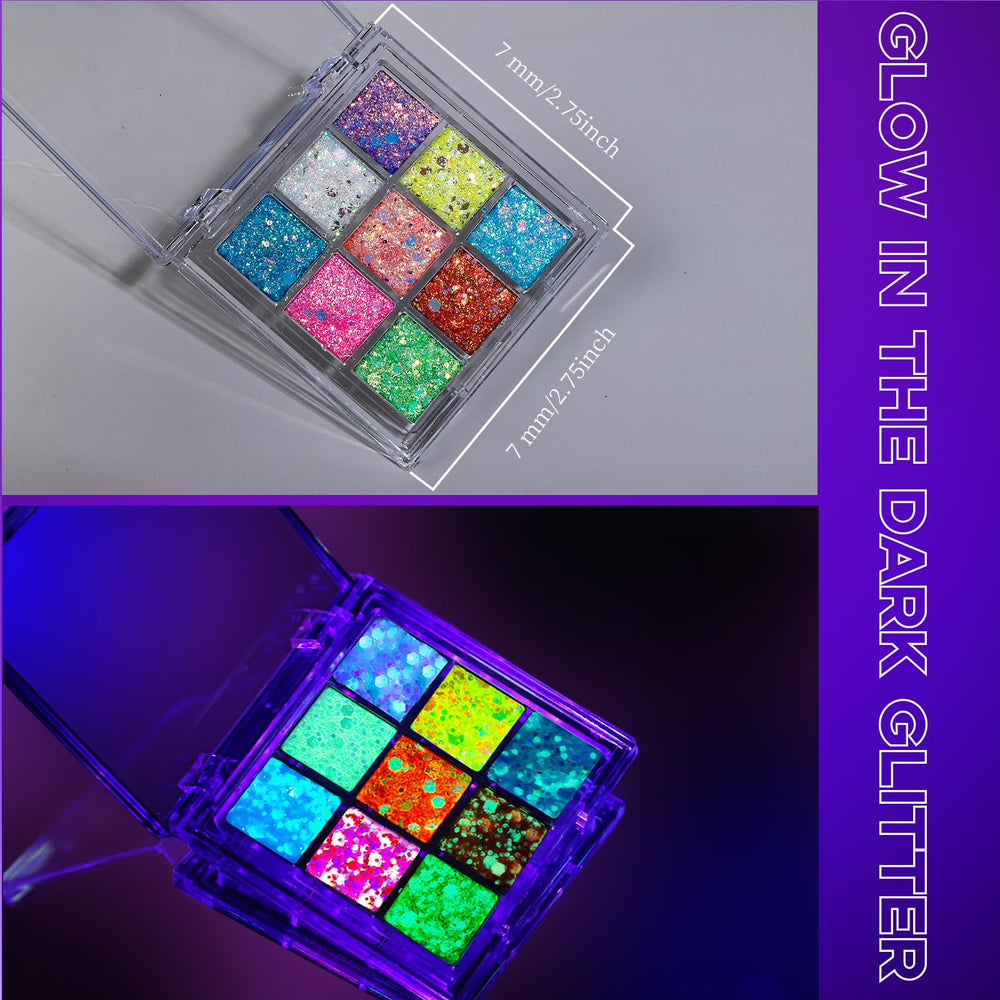 YGDZ model wearing festival makeup under UV for striking brightness
