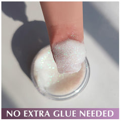 YGQQOY texture closeup of gel glitter showing fine sparkle and smooth gel
