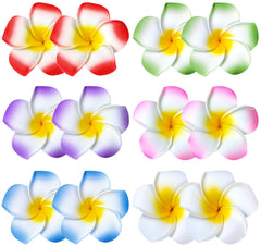 YHmall front packaging showing 12 vibrant tropical hair clips for easy selection