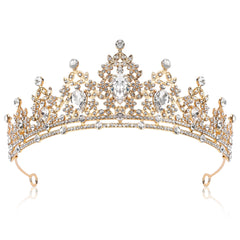 YHOTPURE crown front view showing regal silhouette and elegant sparkle