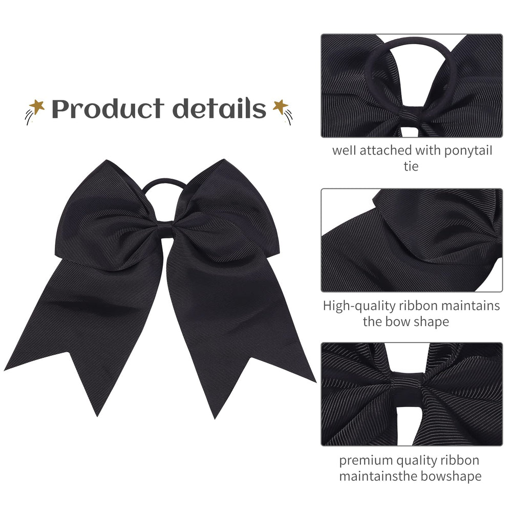 YHXX YLEN bow worn in ponytail on model for visible team styling