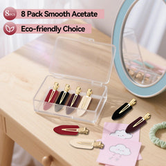 YIERSO clips holding bangs in use for crease-free makeup application