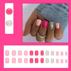 YIHONGYAN close-up sequin glossy surface showing manicure shine and detail