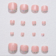 YIHONGYAN glossy French-tip detail showing smooth finish and salon-like shine