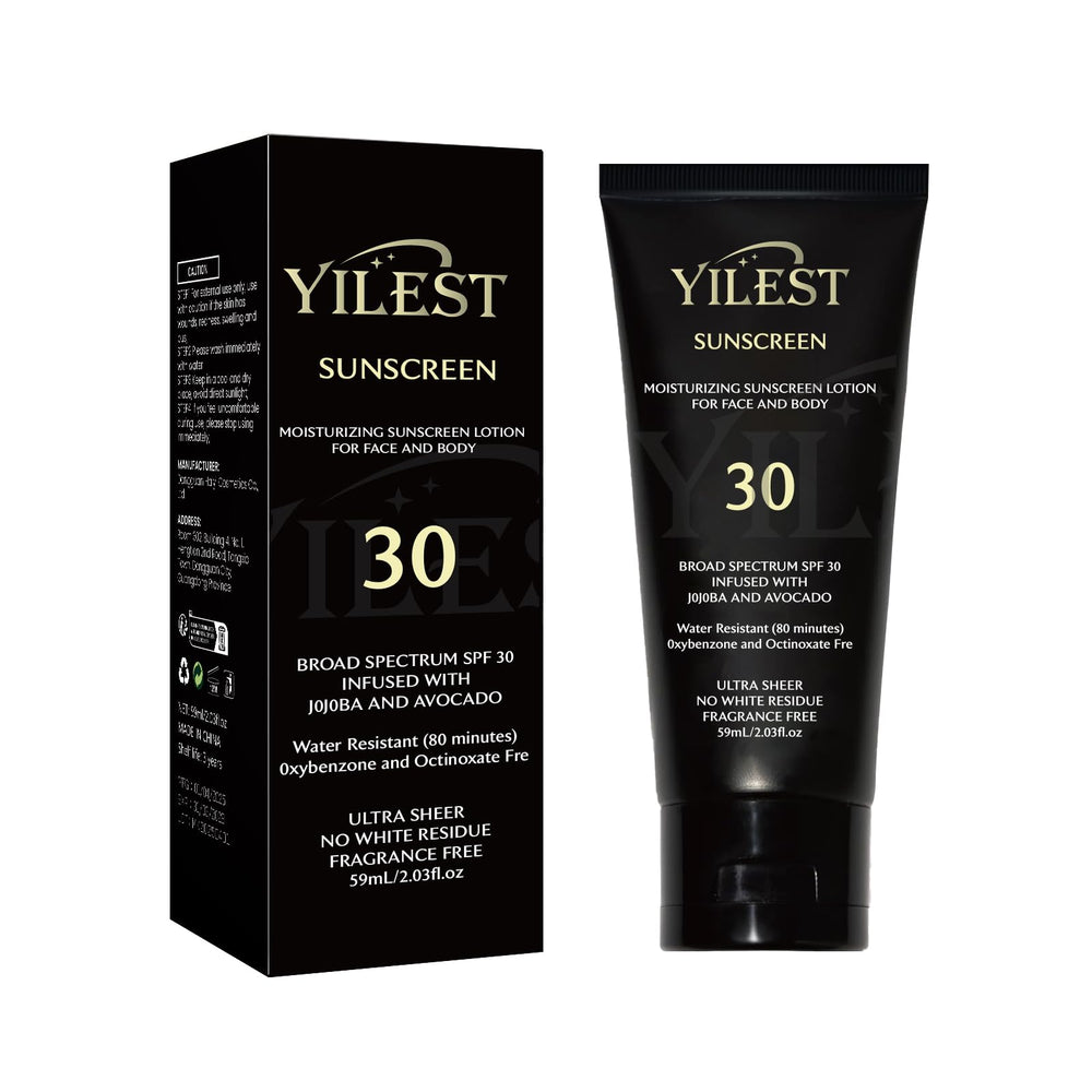 YILEST front packaging showing SPF 30 and moisturizing benefits