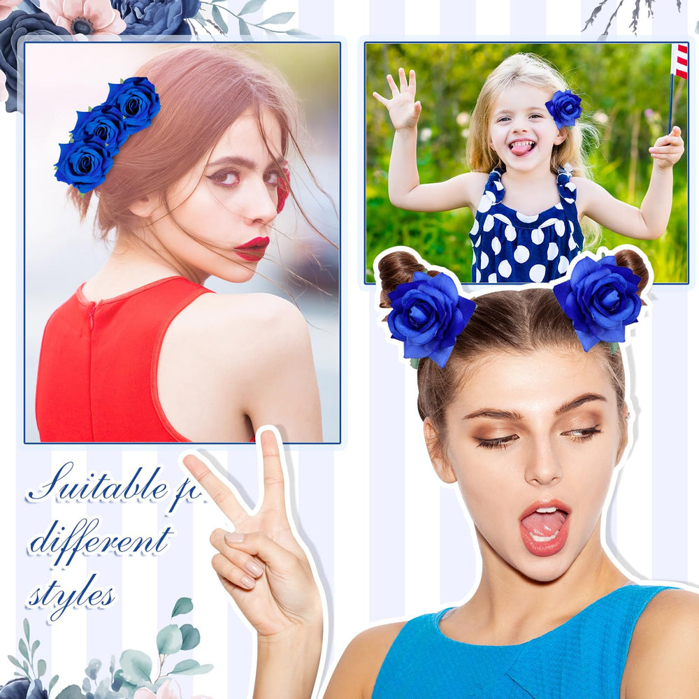 Yilloog rose clip on headband accessory showing application benefit: easy attachment to accessories
