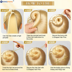 YINGFENG elastic hair bands stacked showing flexibility and strong hold benefit