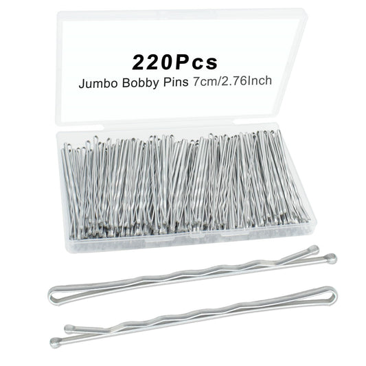 YINGFENG front packaging showing 220 silver bobby pins and case for organization