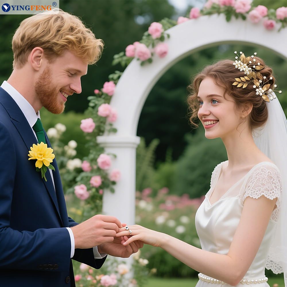 YINGFENG hairpins secured in bridal updo demonstrating reliable hold and polished look