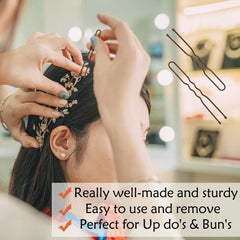 YINGFENG pins securing a ballet bun, offering long-lasting hold during performance