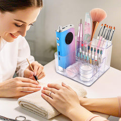 YINGJEE gift-wrapped organizer in lifestyle scene showing thoughtful present for nail techs benefit