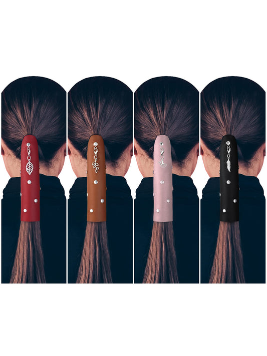 Yinkin front packaging showing the 4-pack leather wraps and colors for organized styling