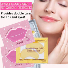 Yishifa overhead view of included 15 eye and 15 lip patches for gifting