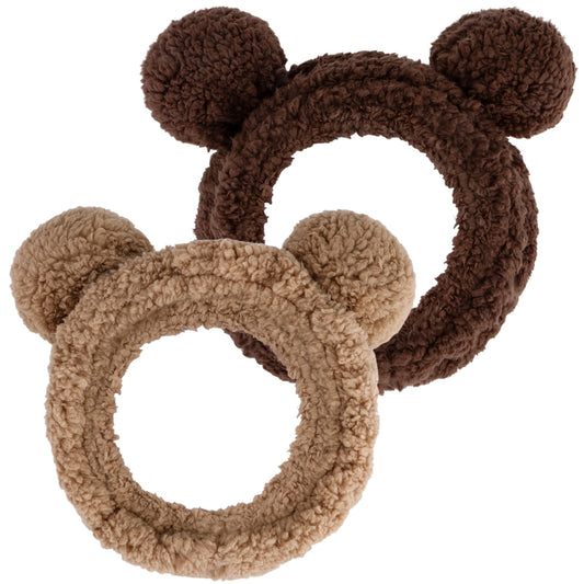 YISSION front view of brown coffee headbands showing design and color benefits