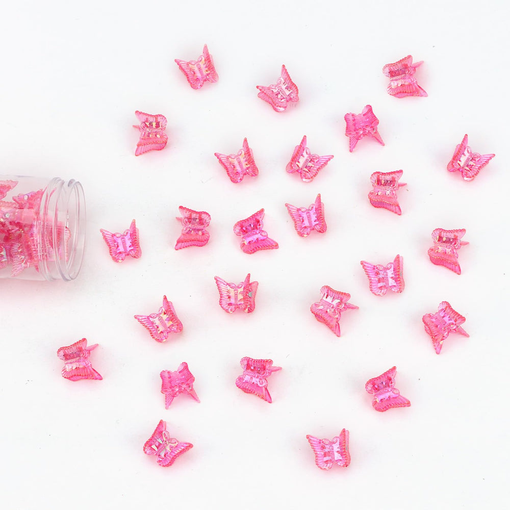 YISSION jar of 60 bright pink clips showing organized storage and convenience