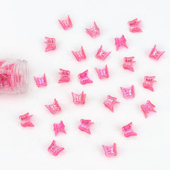 YISSION jar of 60 bright pink clips showing organized storage and convenience