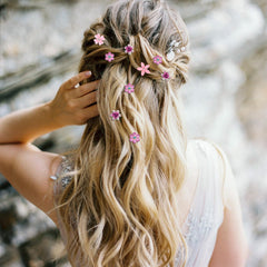 YISSION hair braid styling example adding floral accents and texture