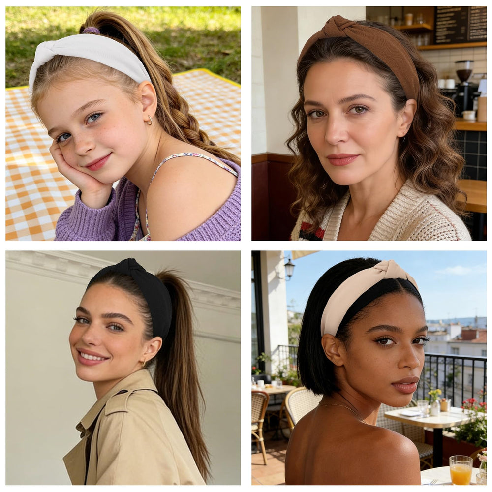 YISSION model wearing headband with casual outfit demonstrating effortless style