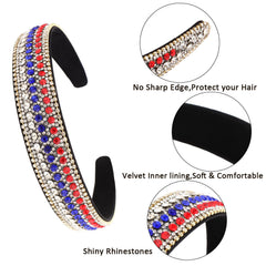 YISSION headband styled with red white blue outfit for events