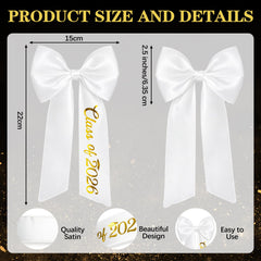 YIXAXKAO close-up of gold embroidered "Class of 2026" for clear contrast