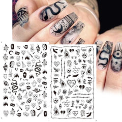 YKZFUI applied decals on acrylic tip demonstrating instant designer look