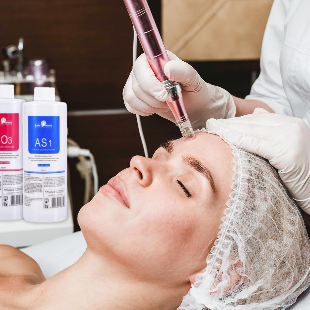 YMEYFAN esthetician using serum in salon showing efficient treatment benefit