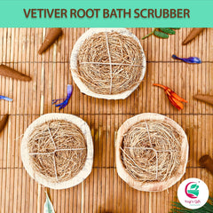 YOGI’S GIFT vetiver root used in a hair rinse setting illustrating soothing aromatic benefit